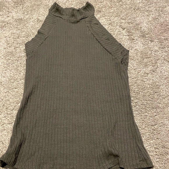 Olive green mock neck top- SMALL - Picture 1 of 2